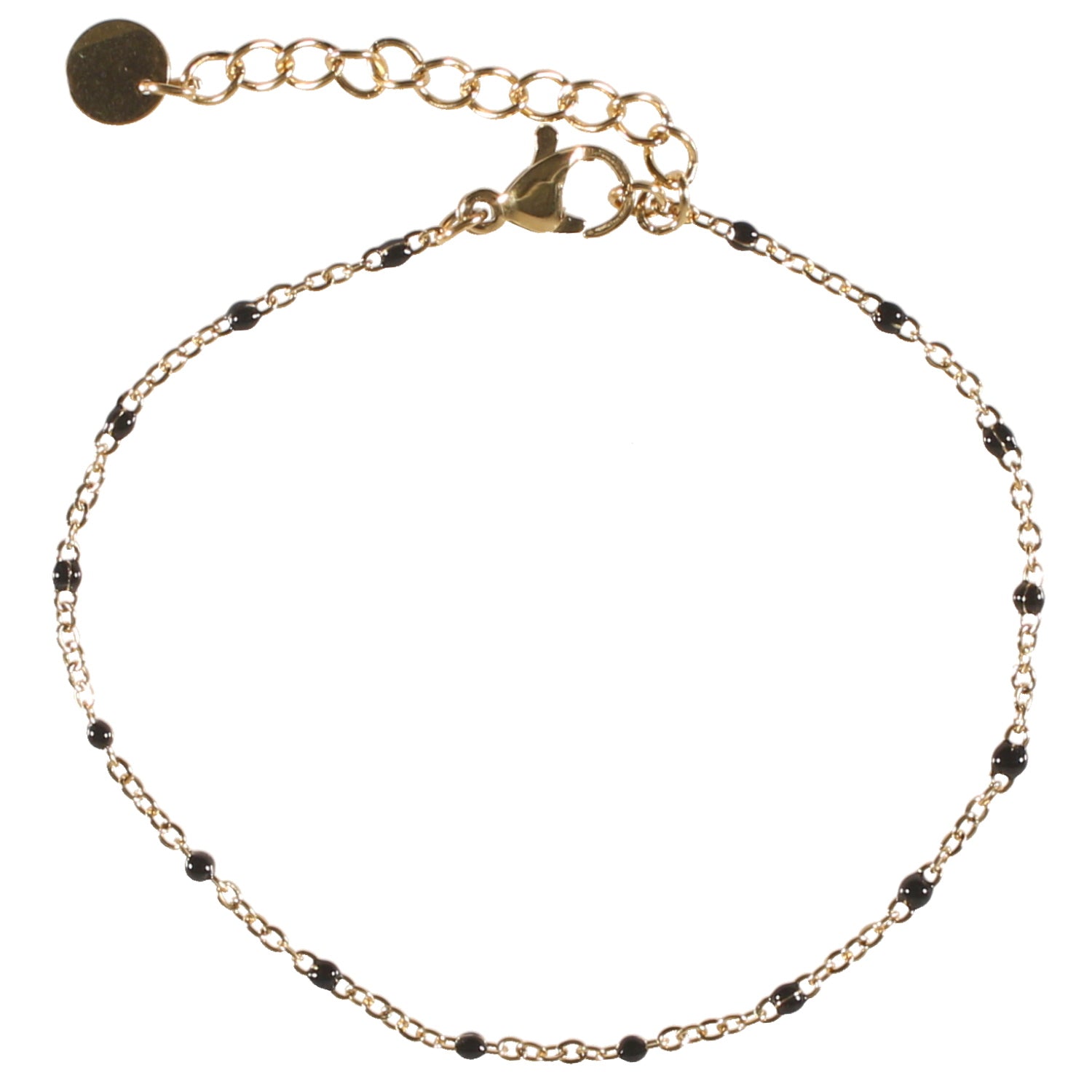 Bracelet perles en émail noire