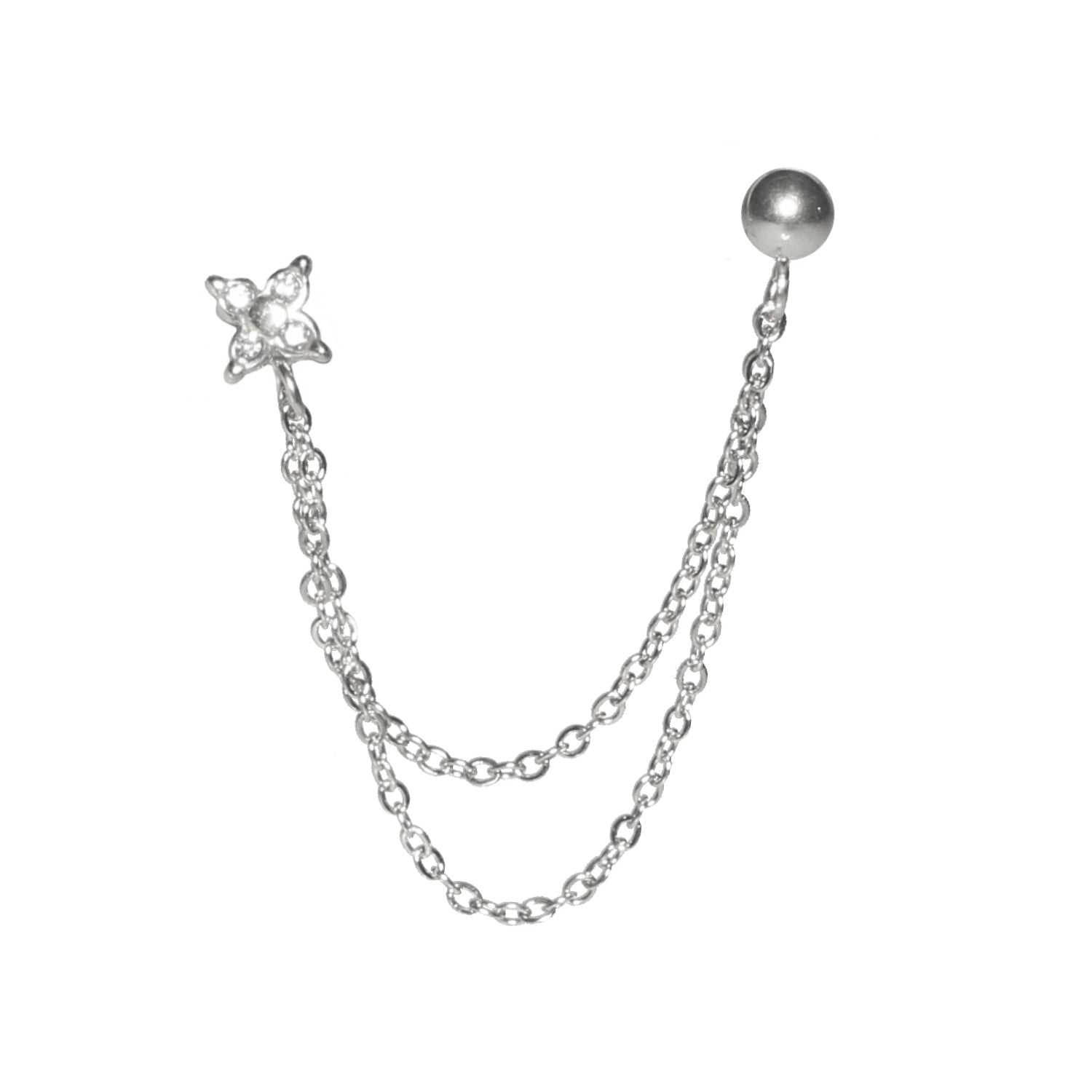 Boucle d'oreille rose