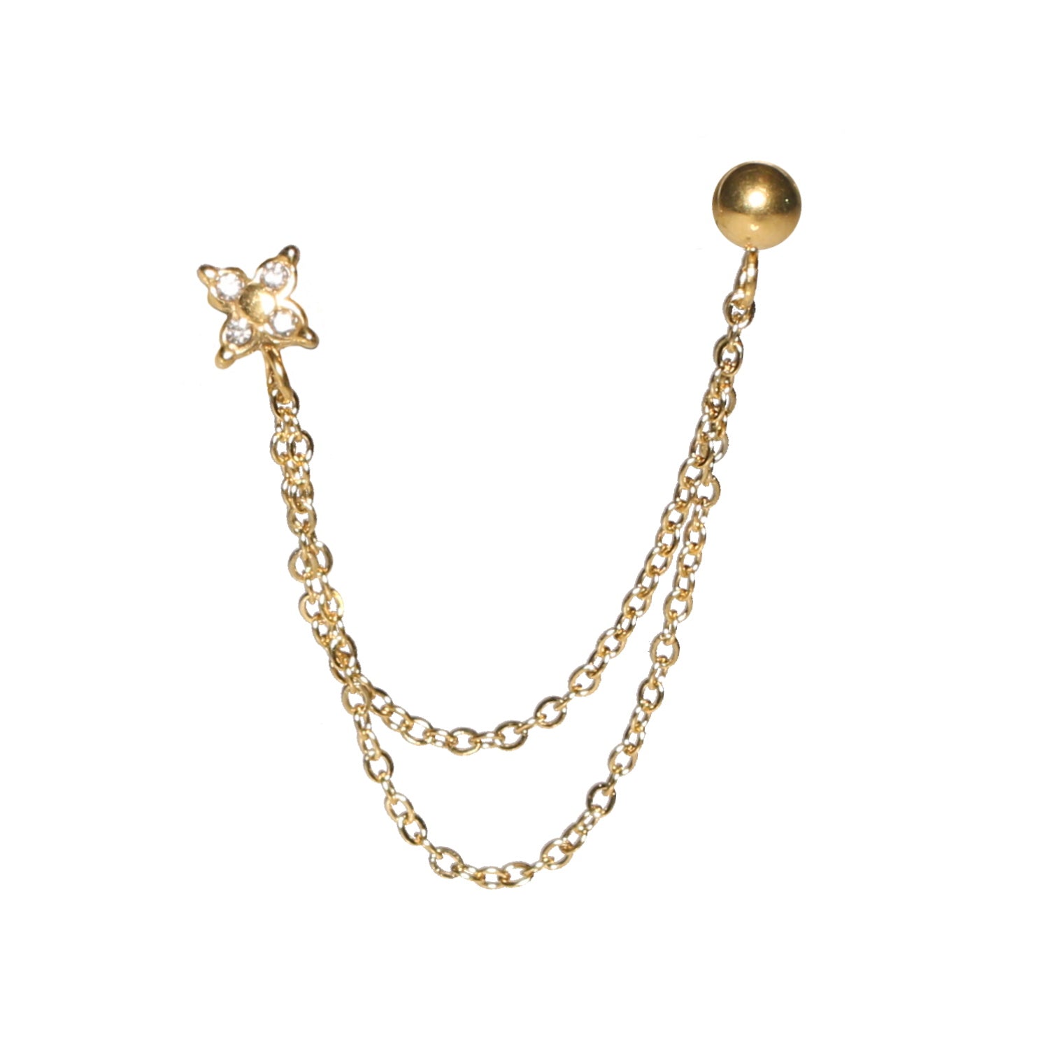 Boucle d'oreille rose